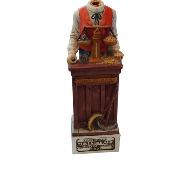 Vintage Jim Beam 1972 Cyrus Noble Mine Assayers Office Porcelain Whiskey Decante - Picture 1 of 12
